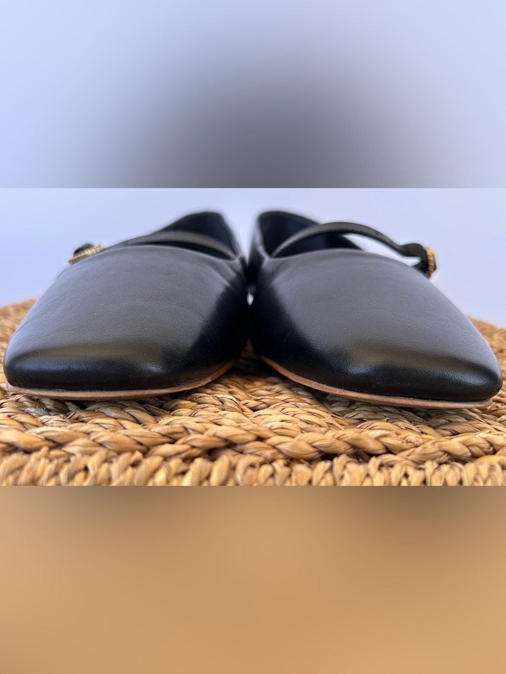 Talbots Women’s Sloan Mary Jane Nappa Flats Black Square Toe Size 9.5M - Picture 3 of 12